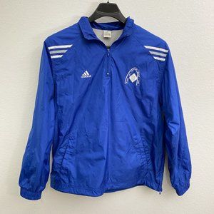 Adidas Mens Blue 3 Stripe Windbreaker Jacket Cardinals Athletic Size Large